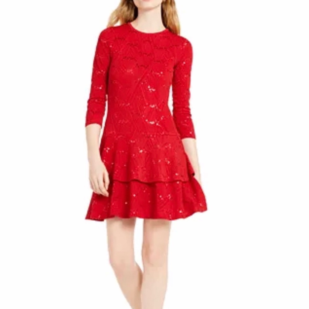 Michael Kors Jacquard Tiered Dress